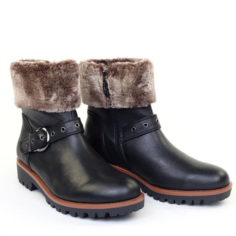 REGARDE LE CIEL NIKA-18 Furry Cuff Winter Booties